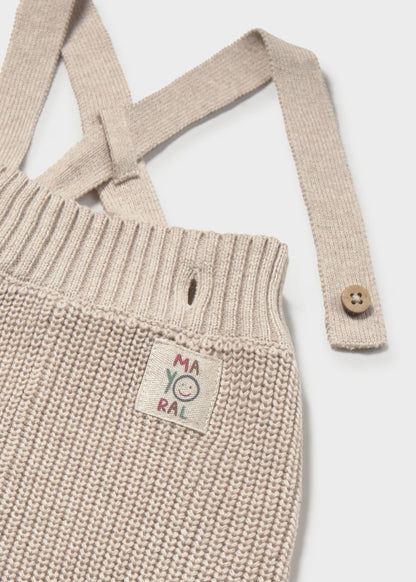 Calças com alças em tricot para bebé menino, mayoral