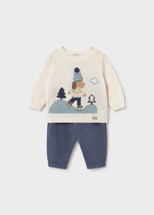 Conjunto de calças e camisola para bebé menino, mayoral