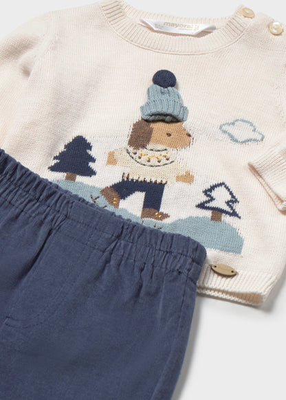 Conjunto de calças e camisola para bebé menino, mayoral