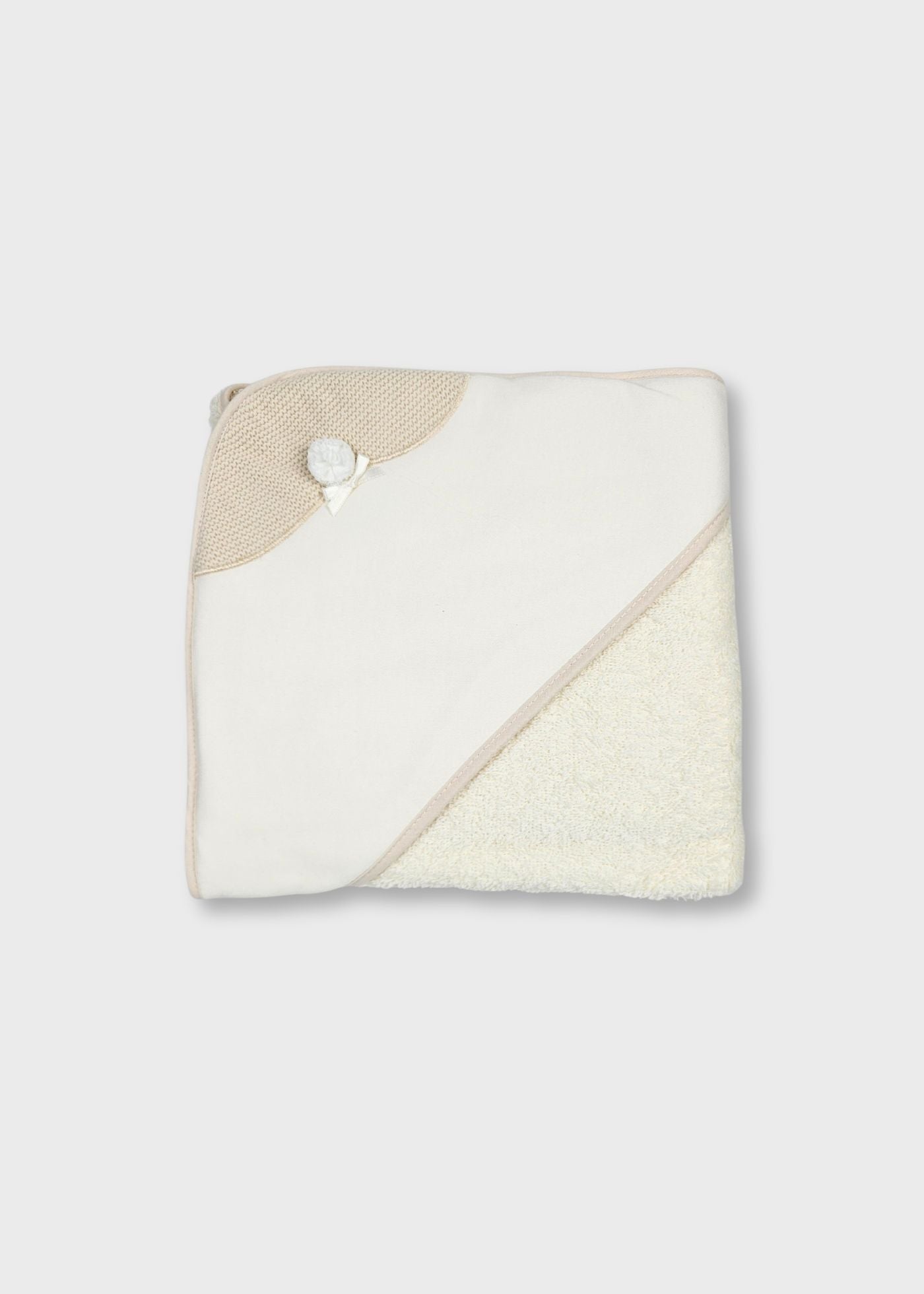 Toalha de banho de bebé bege