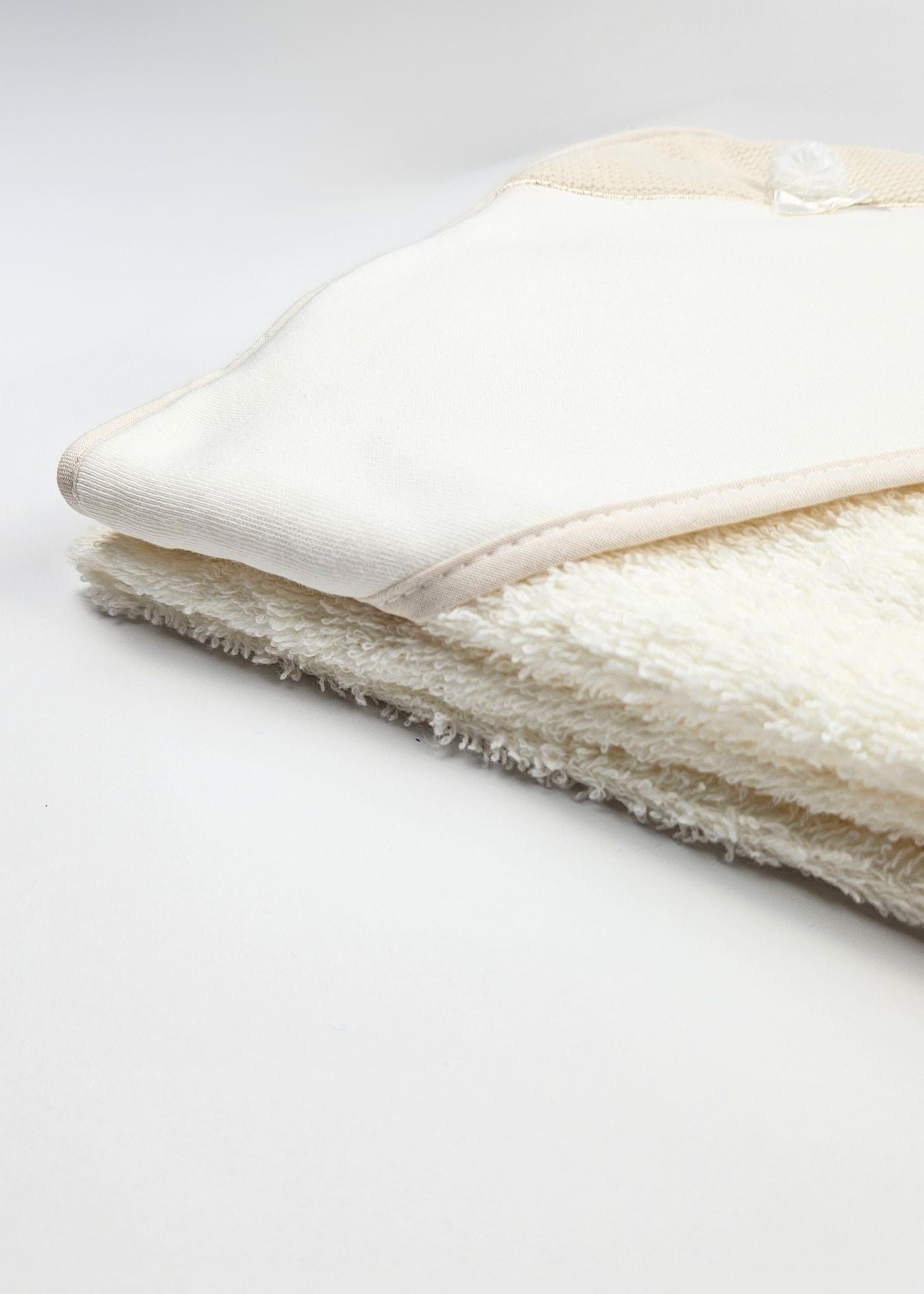 Toalha de banho de bebé bege