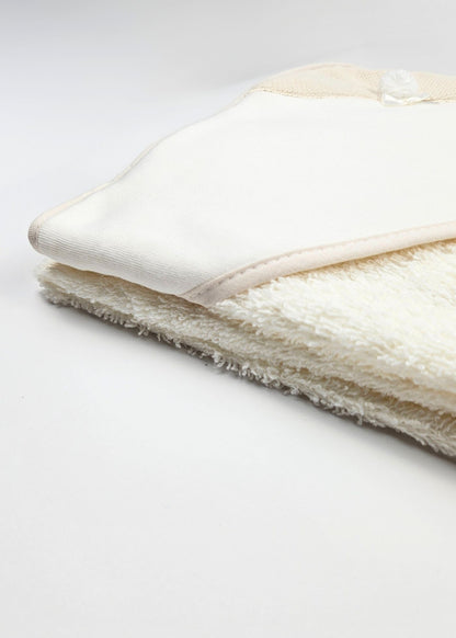 Toalha de banho de bebé bege