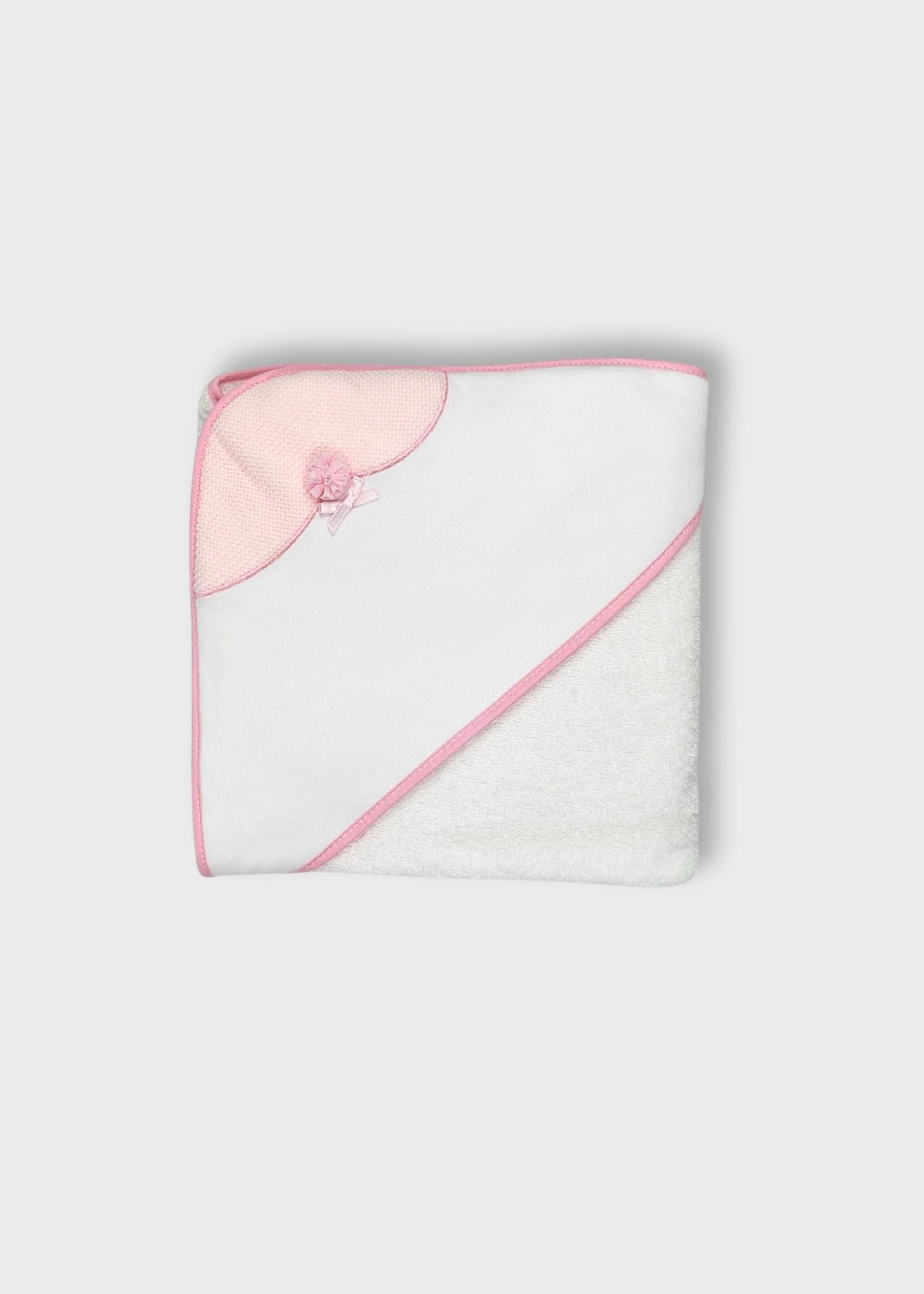 Toalha de banho de bebé, cor de rosa