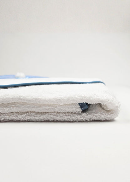 Toalha de banho de bebé, azul marinho