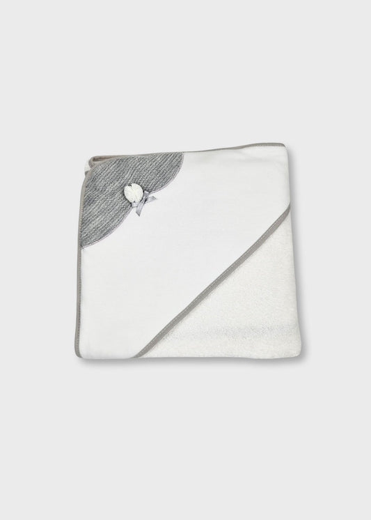 Toalha de banho de bebé, cinzento