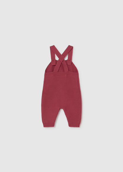 Conjunto 3 peças, blusa e jardineira com casaco em malha, recém nascido