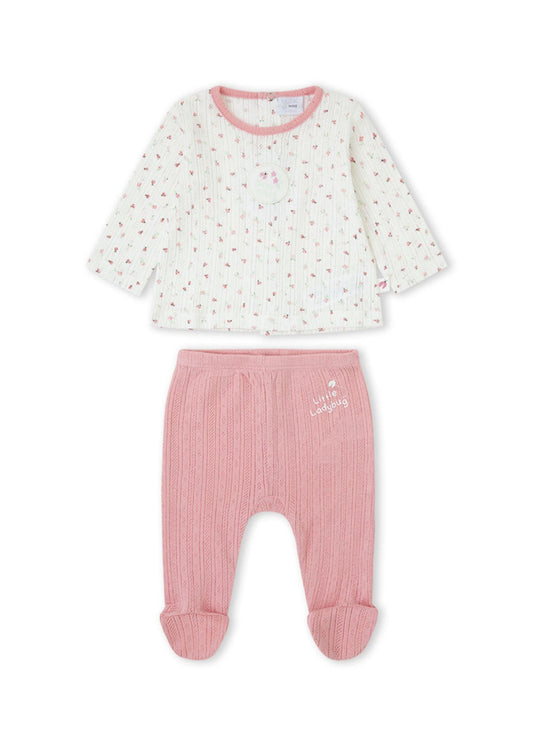 Conjunto camisola, calça de recém nascida