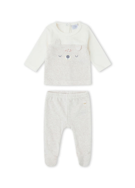 Conjunto de camisola e calça para recém nascido