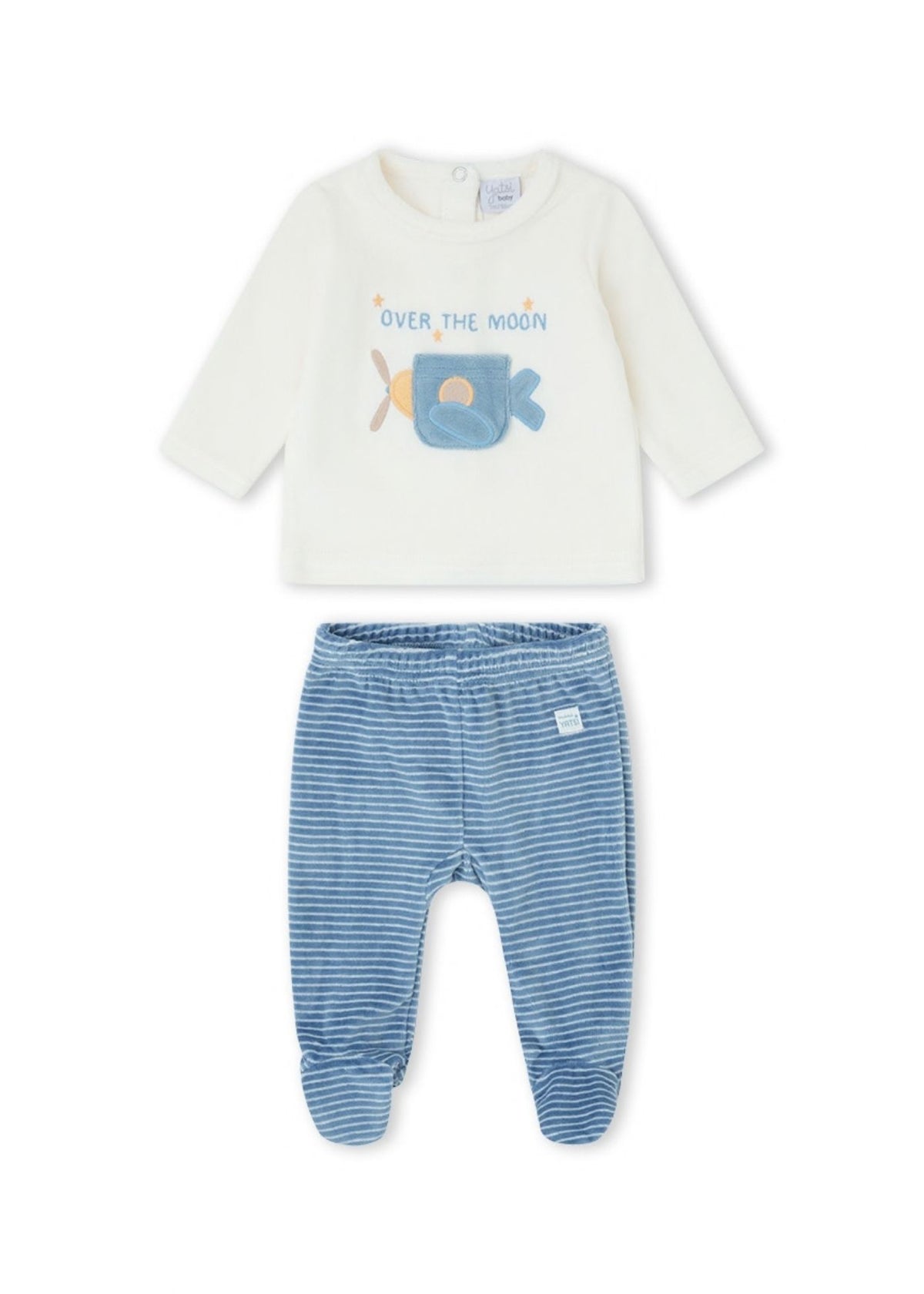Conjunto de camisola e calça para recém nascido