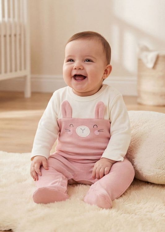 Babygrow de veludo para recém nascida