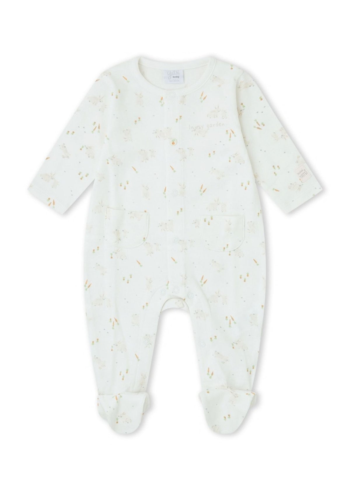 Babygrow de algodão abertura total para recém nascido