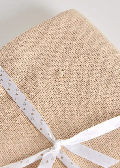 Manta de malha com bolinhas para bebé