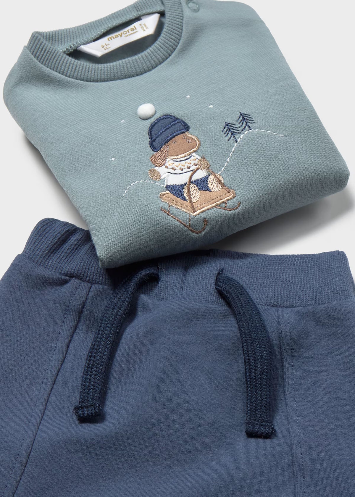 Fato treino combinado de sweat, calça e coleta para bebé