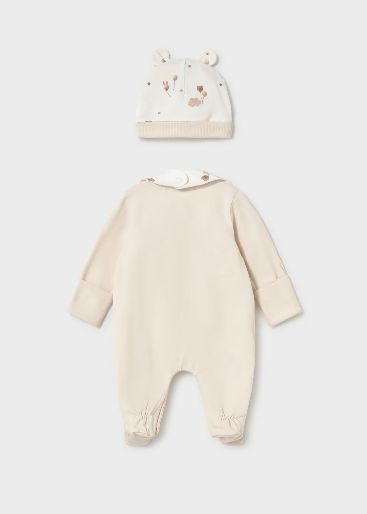 Pack de babygrow, gorro e babete para recém nascido, mayoral