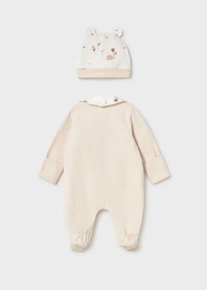 Pack de babygrow, gorro e babete para recém nascido, mayoral