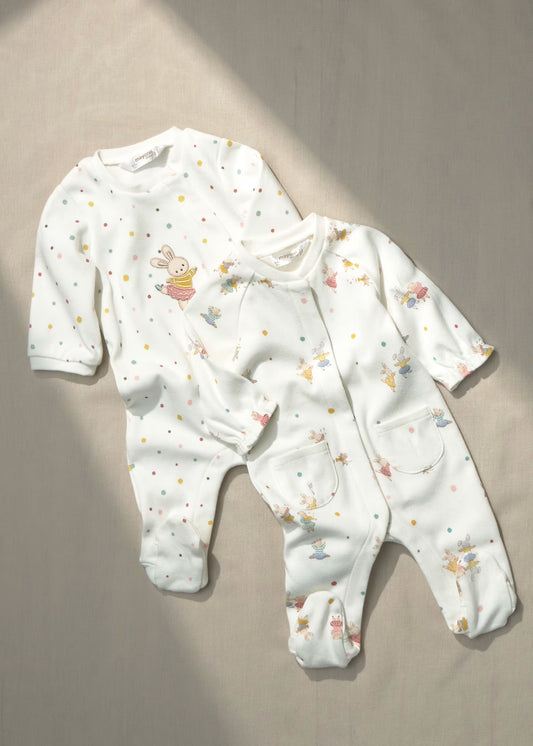 Pack 2 babygrows de algodão para bebé, mayoral