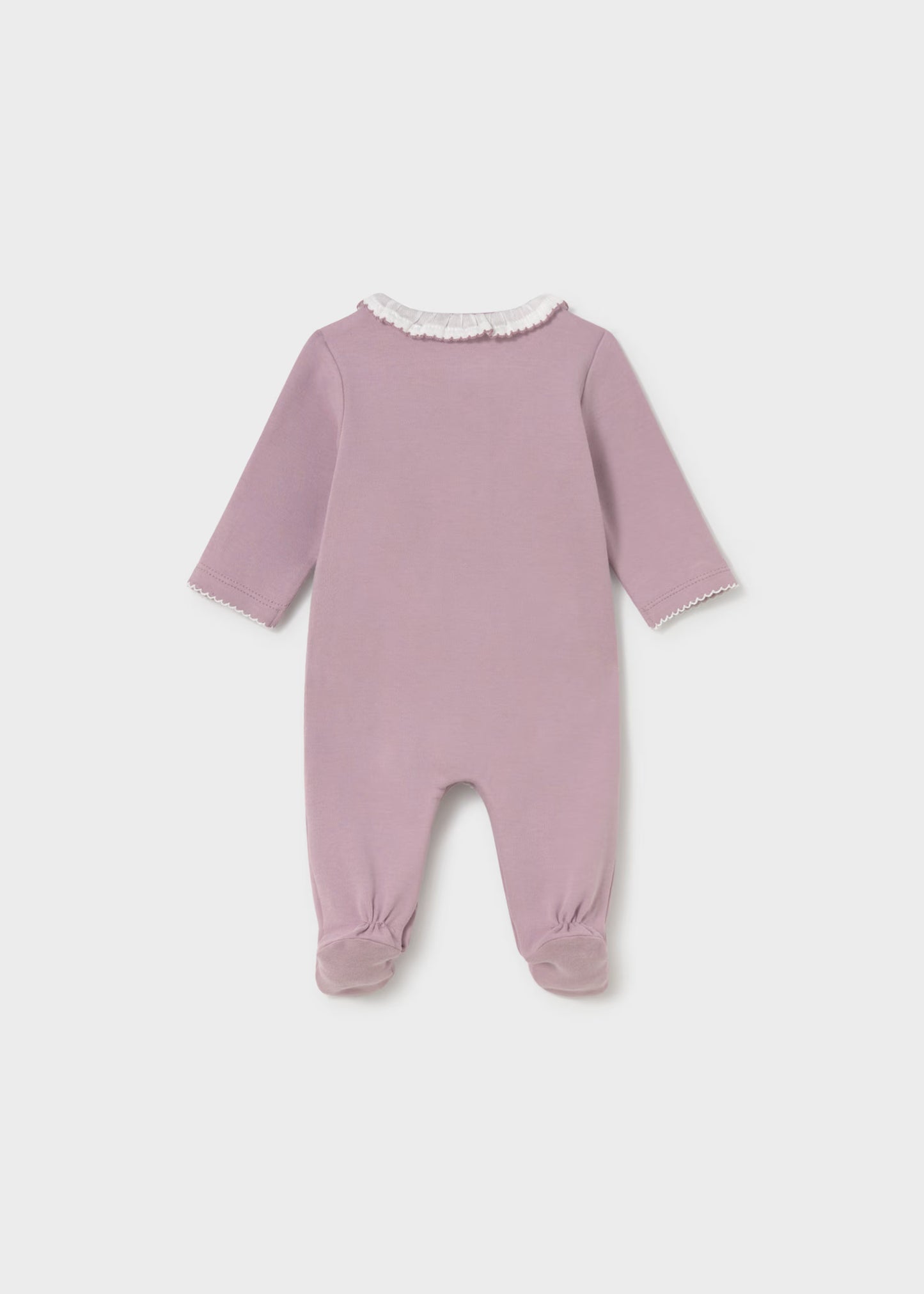 Babygrow com pés e gola elegante para recém nascida