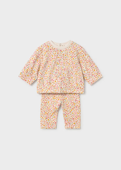 Pack de 2 conjuntos de camisola e legging para recém nascida