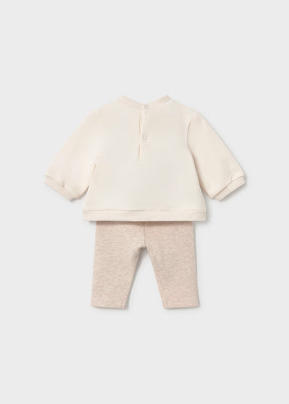 Pack de 2 conjuntos de camisola e legging para recém nascida