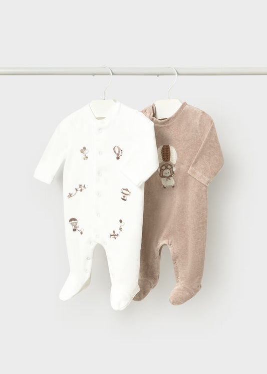 Pack 2 babygrows recém nascido