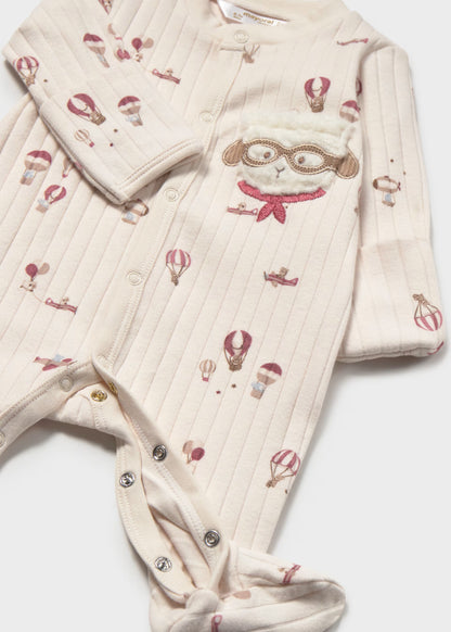 Babygrow de algodão com pés, mayoral