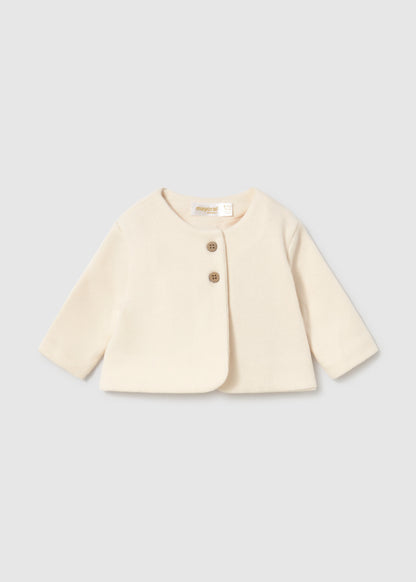 Conjunto 3 peças saia, blusa e casaco de recém nascida