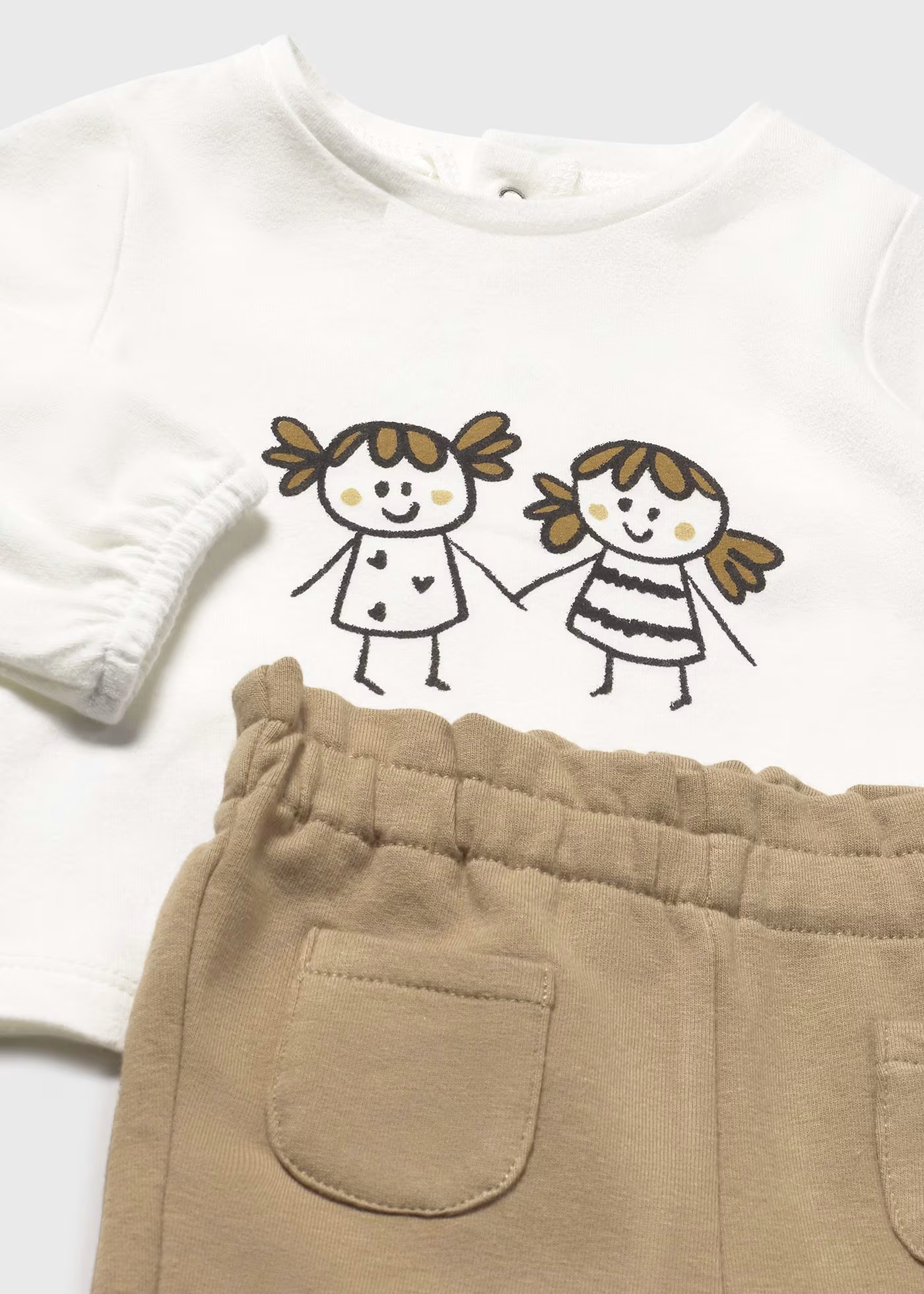 Fato treino com t-shirt recém nascida