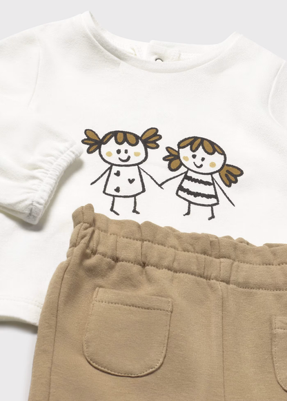 Fato treino com t-shirt recém nascida