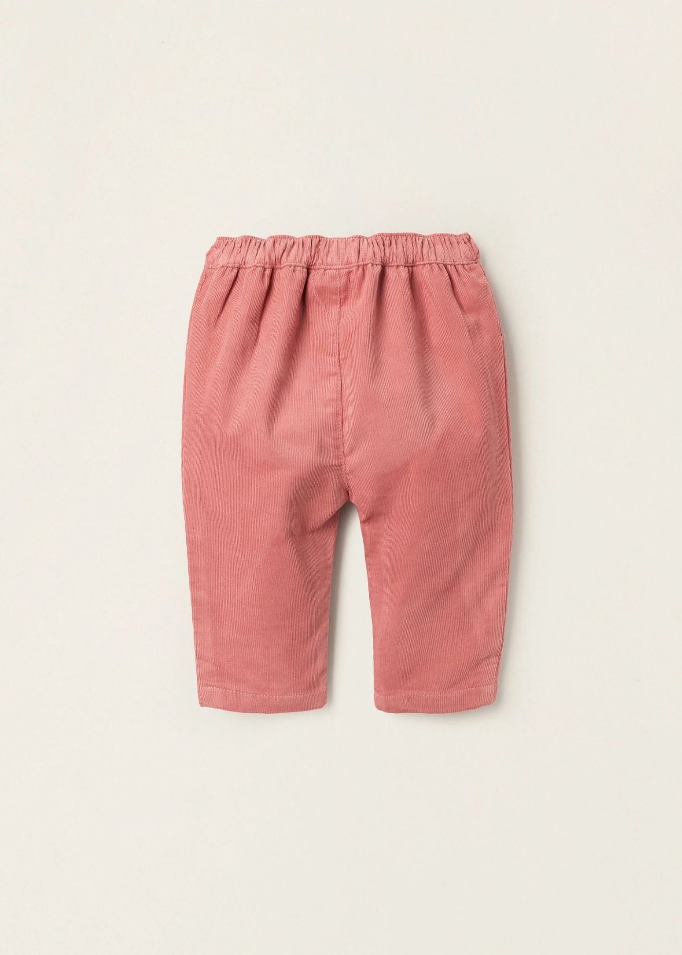 Calças de Bombazine para Recém-Nascida, Coral