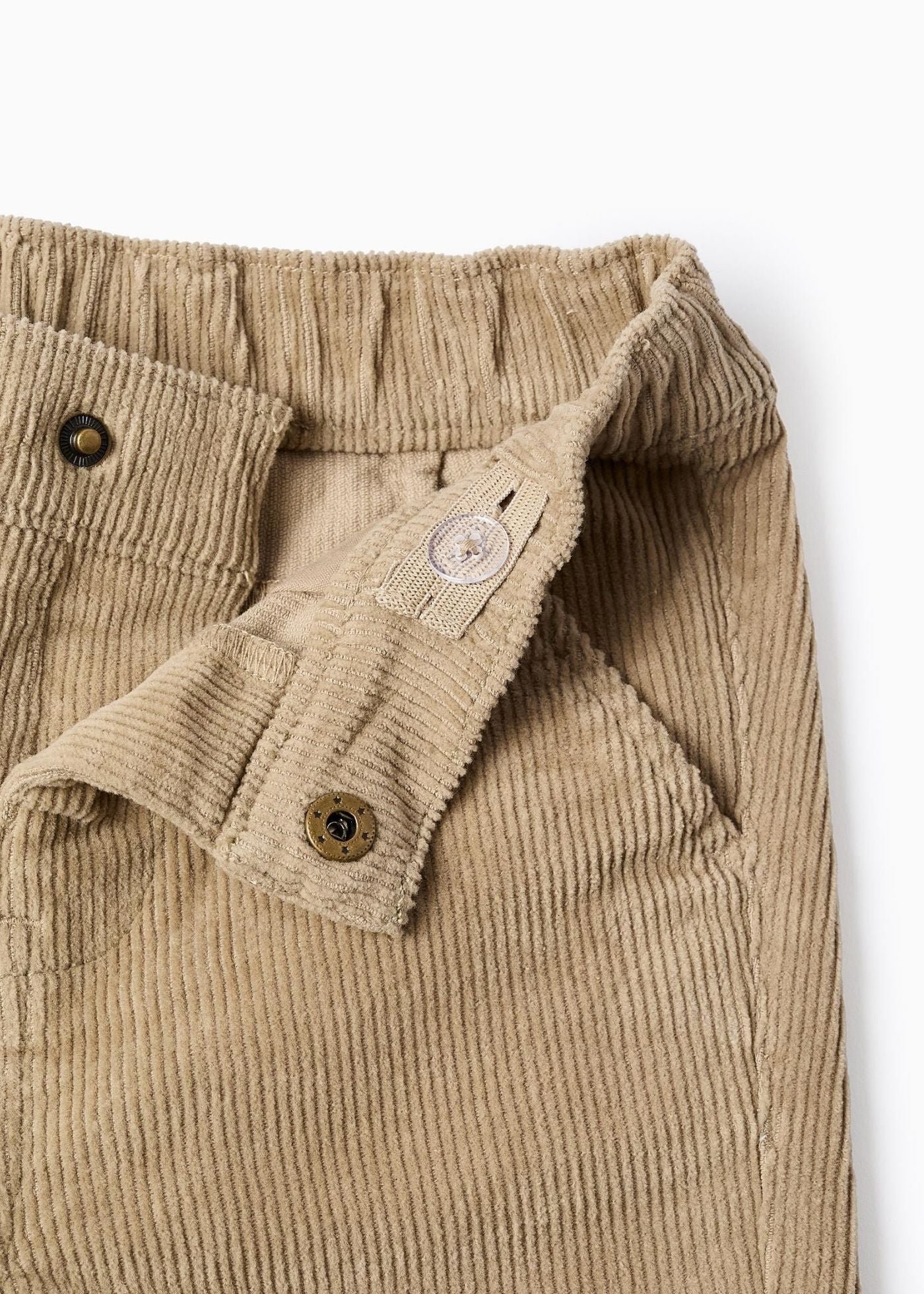 Calças Chino de Bombazine para Bebé Menino, Bege