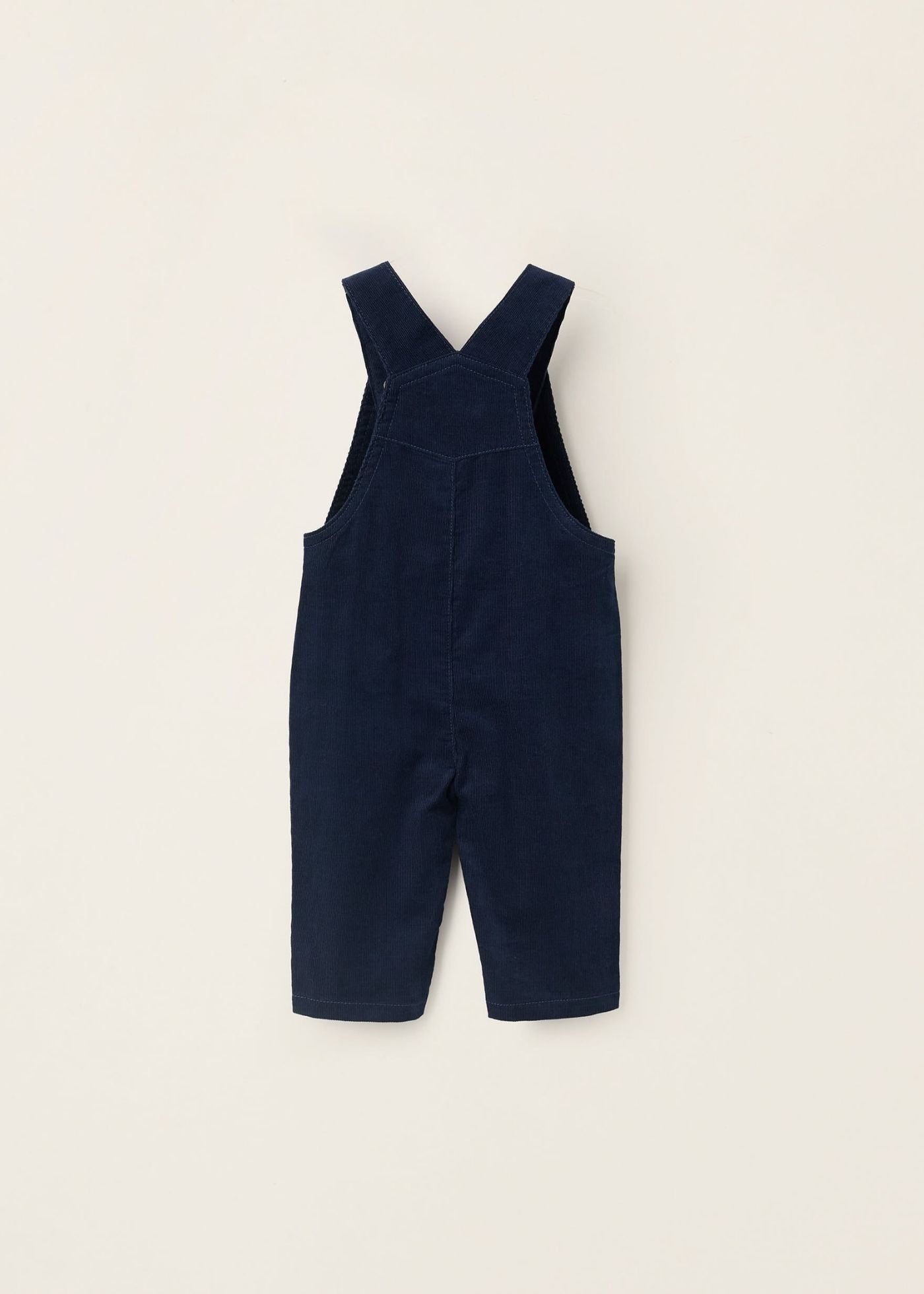 Jardineiras de Bombazine em Algodão para Recém-Nascido, Azul Escuro