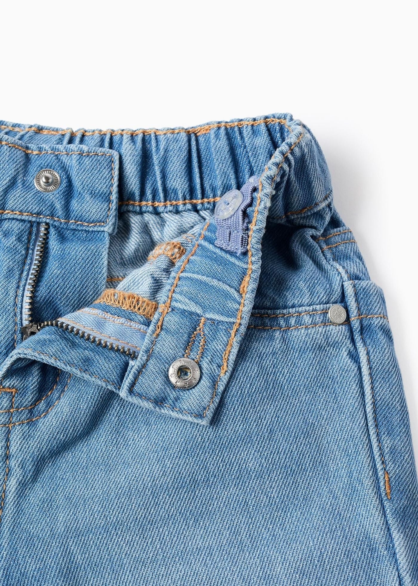 Calças de ganga baggy para bebé menino, azul-claro