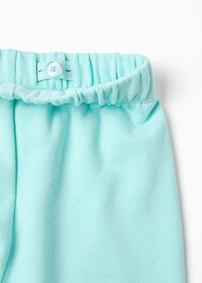 Casaco corta-vento com capuz e forro para bebé menina, azul-turquesa