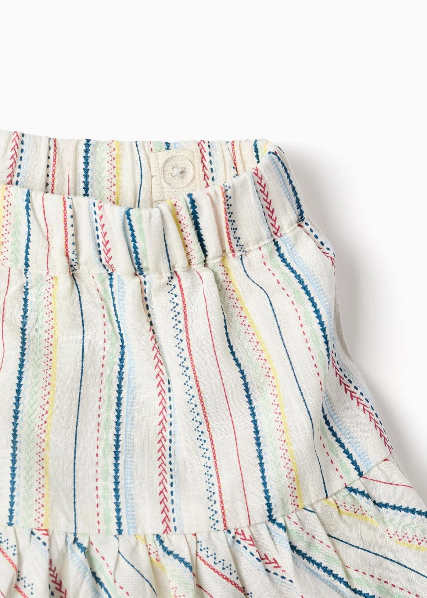 T-shirt + saia-calção com riscas étnicas B&S para bebé menina, multicolor