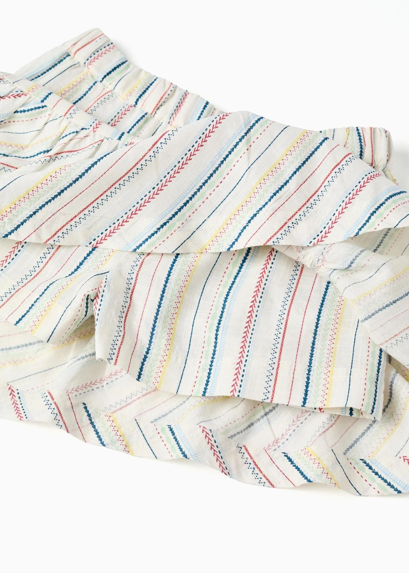 T-shirt + saia-calção com riscas étnicas B&S para bebé menina, multicolor