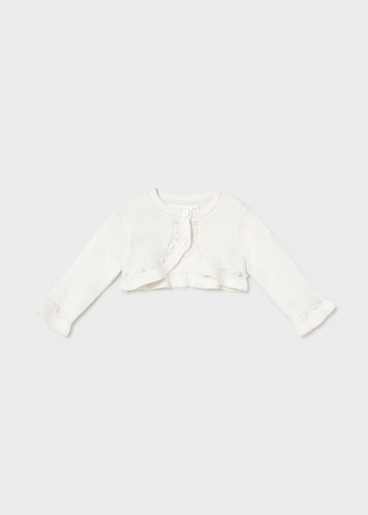 Casaco tricô básico recém nascida