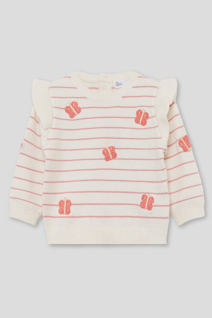 Camisola de malha de bebé menina