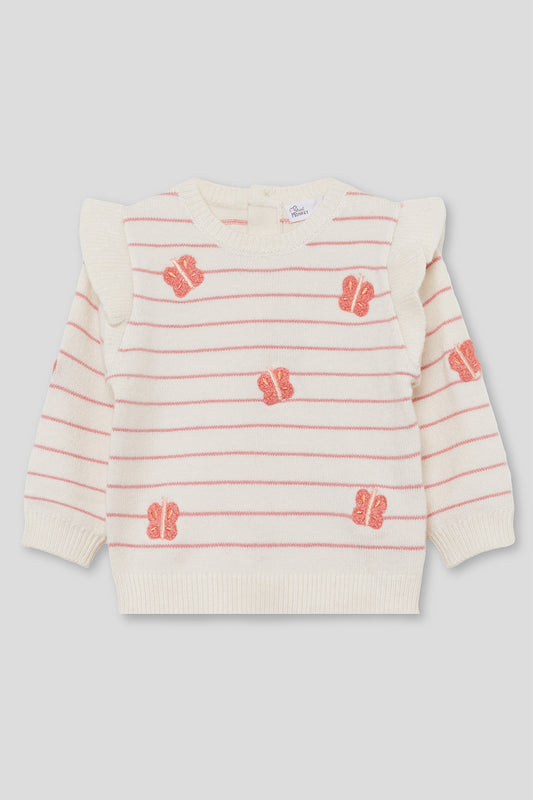 Camisola de malha de bebé menina