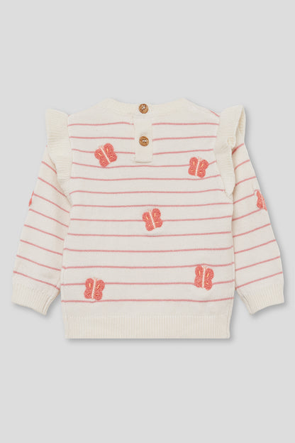 Camisola de malha de bebé menina