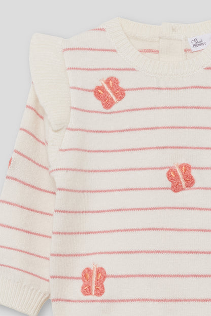 Camisola de malha de bebé menina