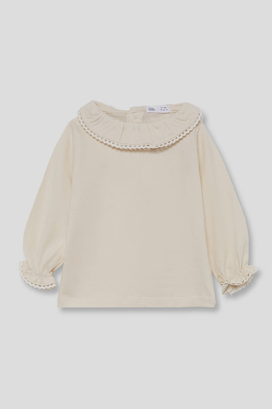 Camisola com gola de bebé menina