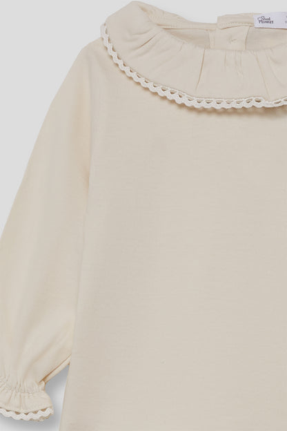 Camisola com gola de bebé menina