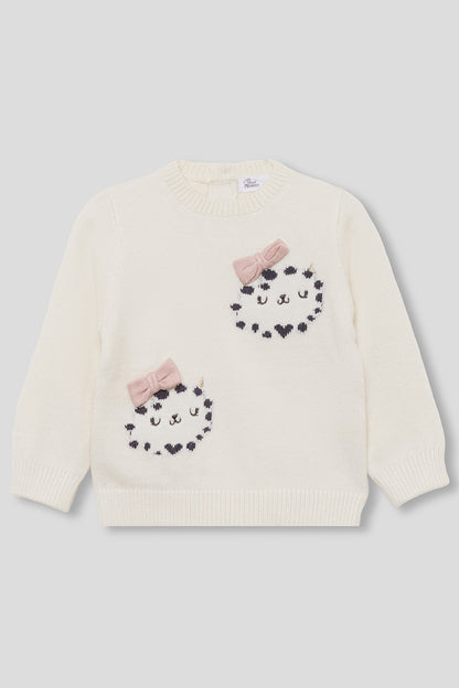 Camisola de malha de bebé menina