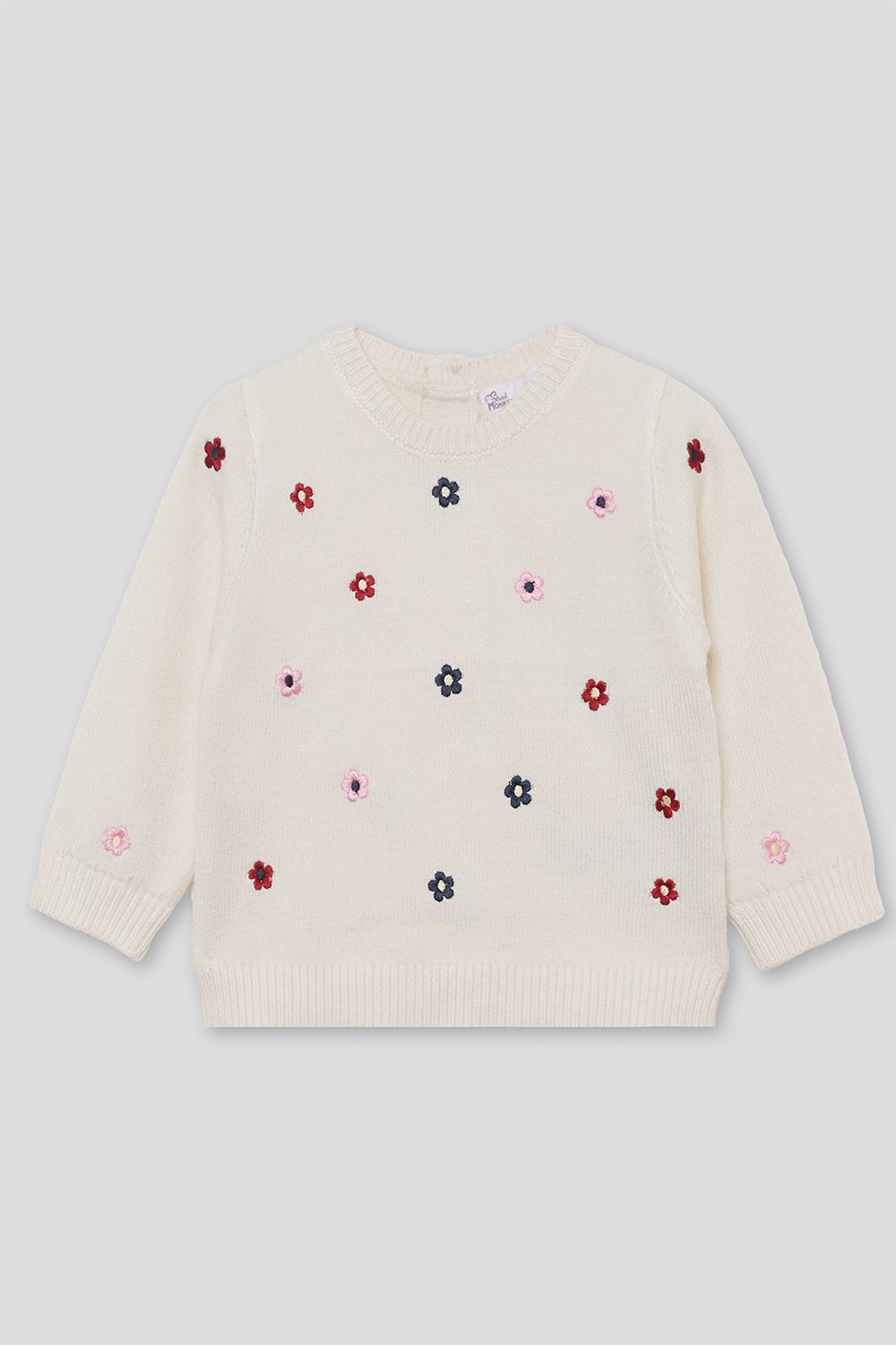 Camisola em malha de menina com flores