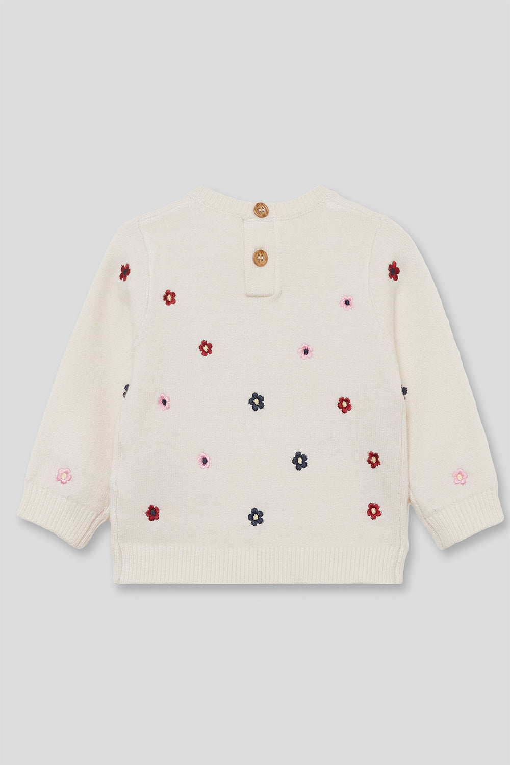 Camisola em malha de menina com flores