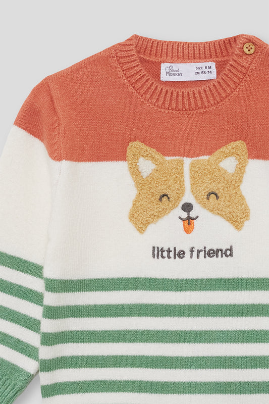 Camisola de malha de bebé menino