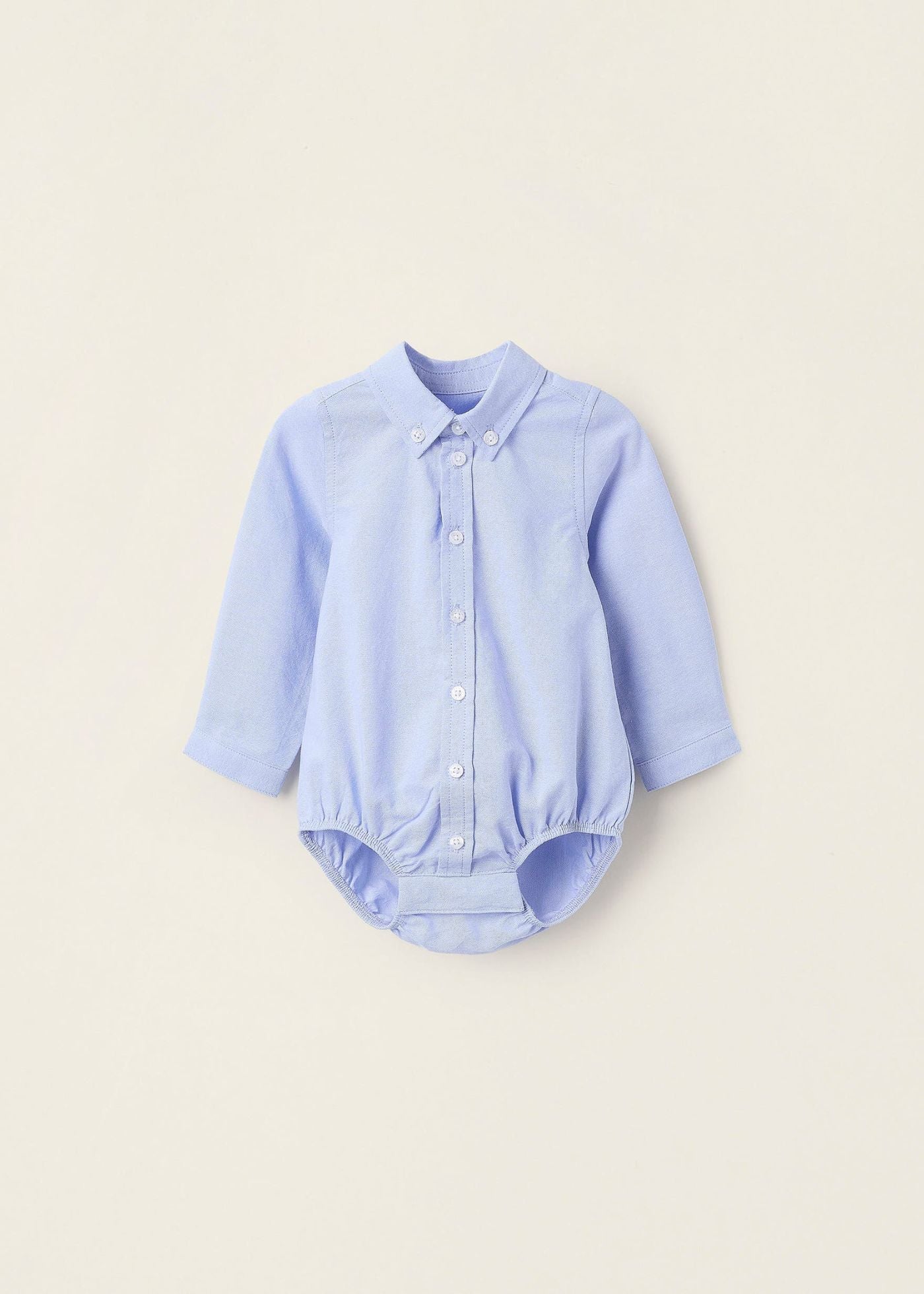 Body-Camisa de Algodão para Recém-Nascido, Azul