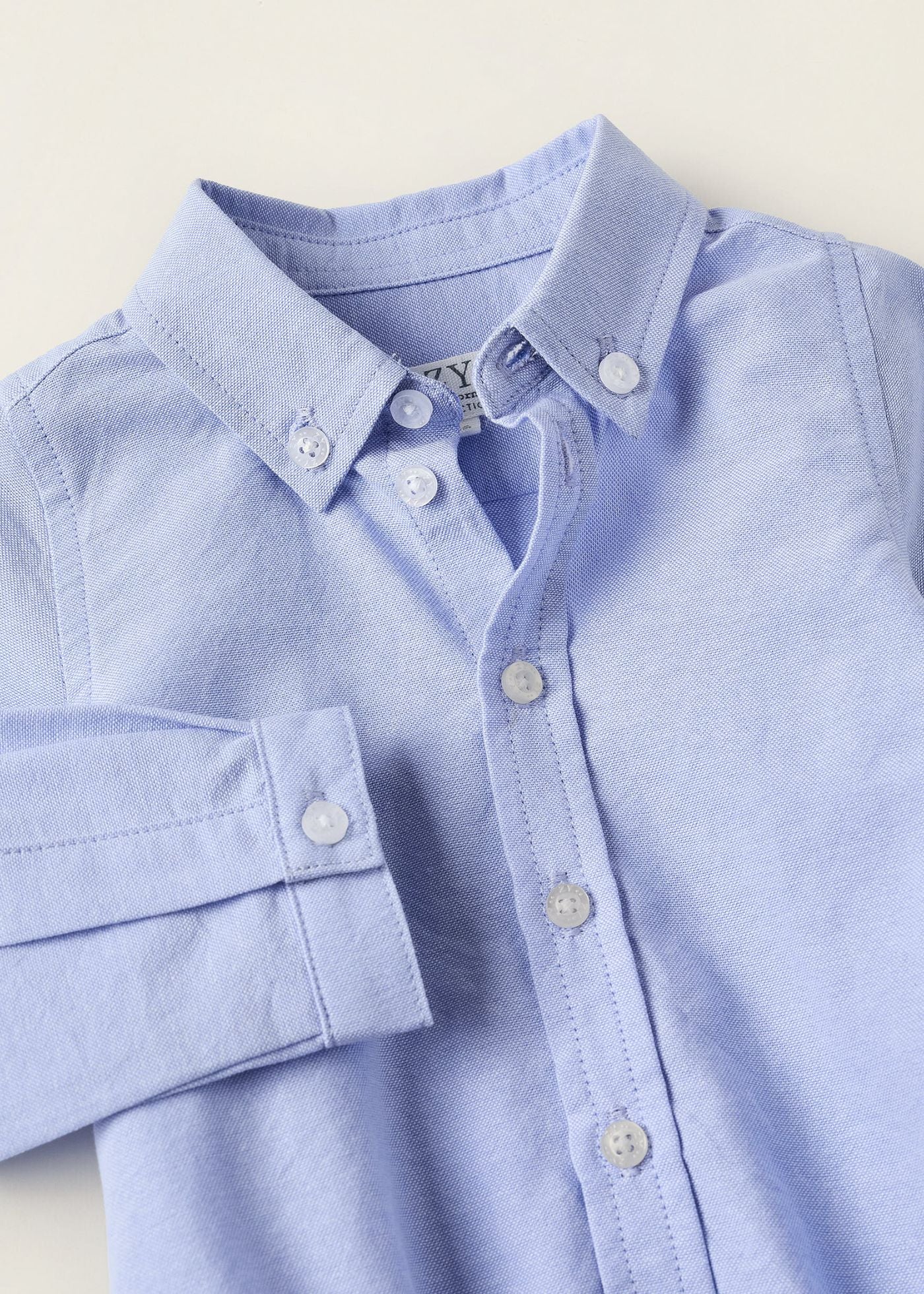 Body-Camisa de Algodão para Recém-Nascido, Azul