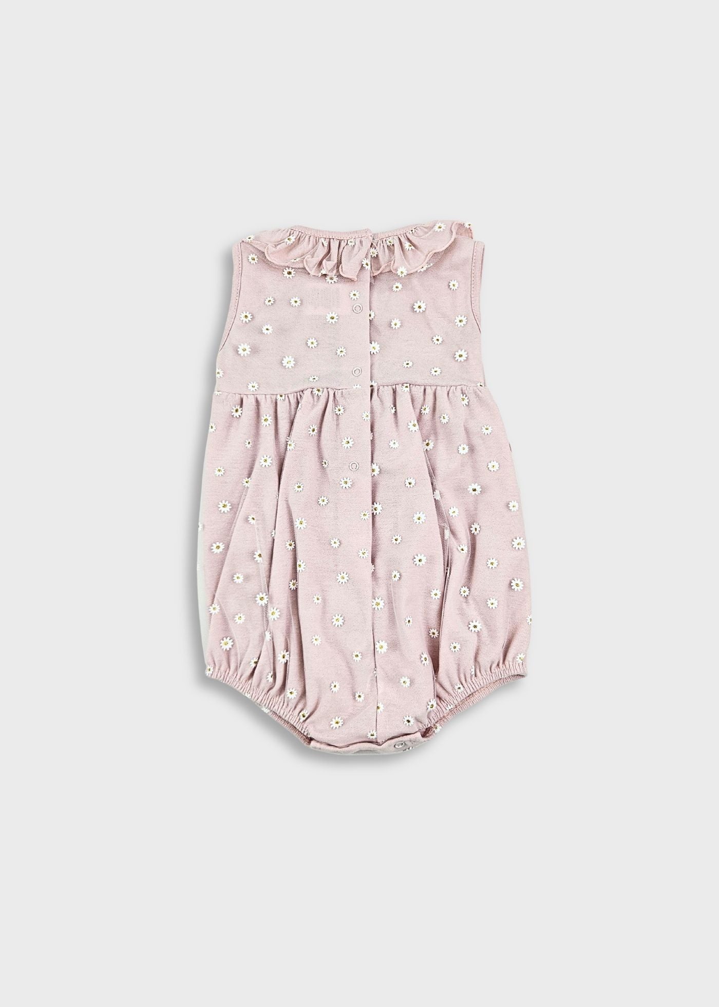 Fofo de bebé menina rosa com tule florido