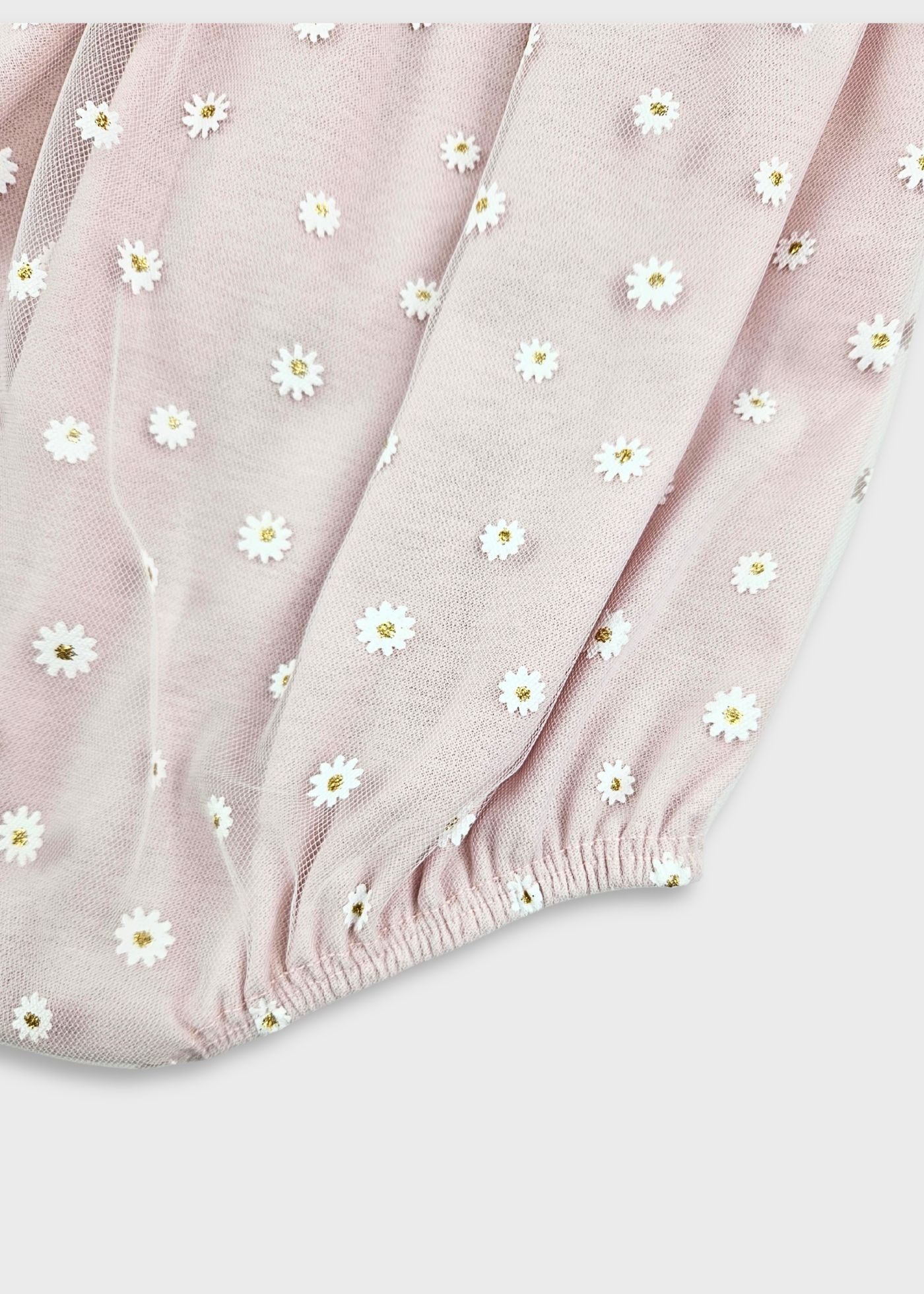 Fofo de bebé menina rosa com tule florido